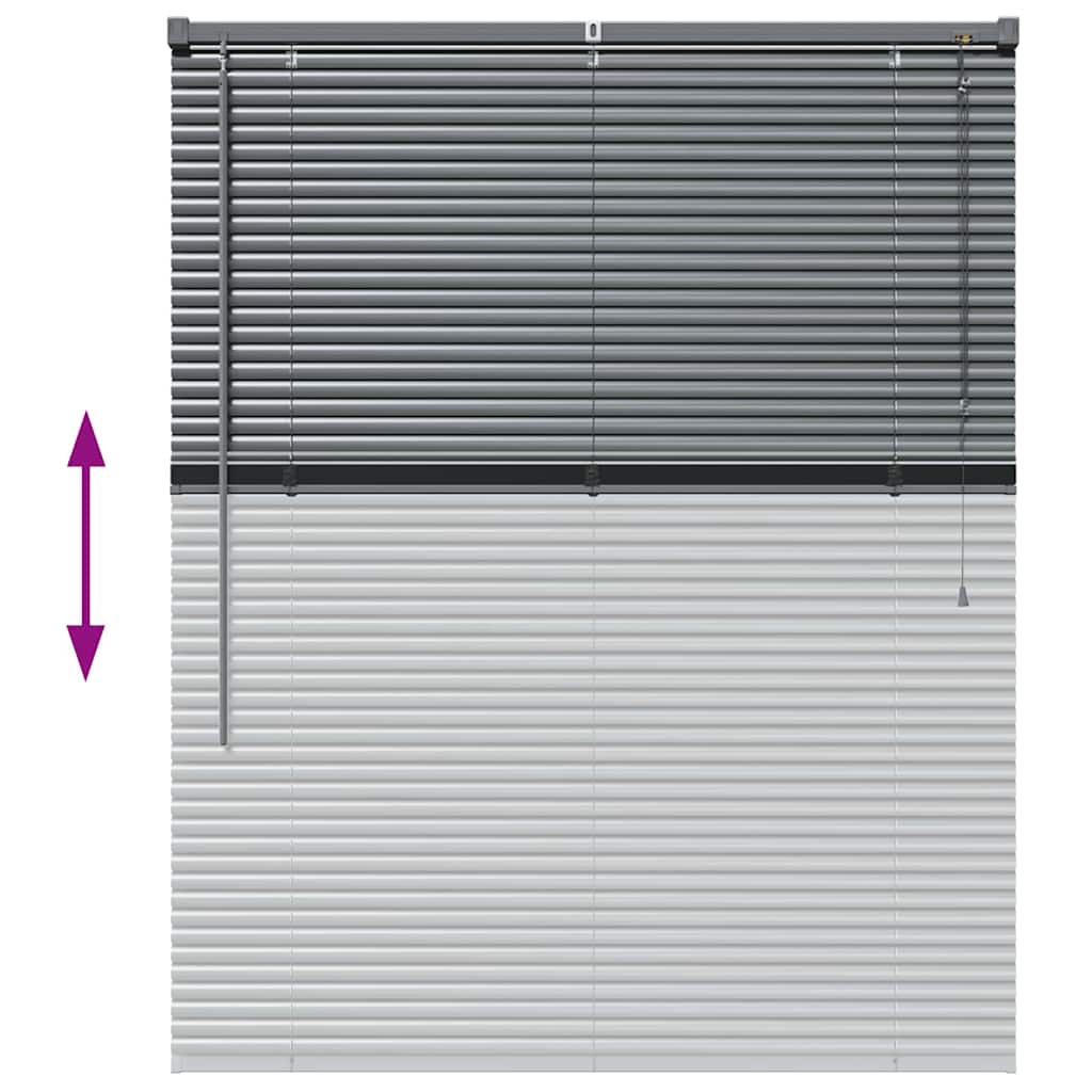Venecijanski zastore Tamno siva 130 x 105 cm Aluminij