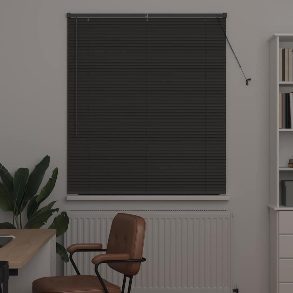 Venecijanski zastore Tamno siva 130 x 110 cm Aluminij