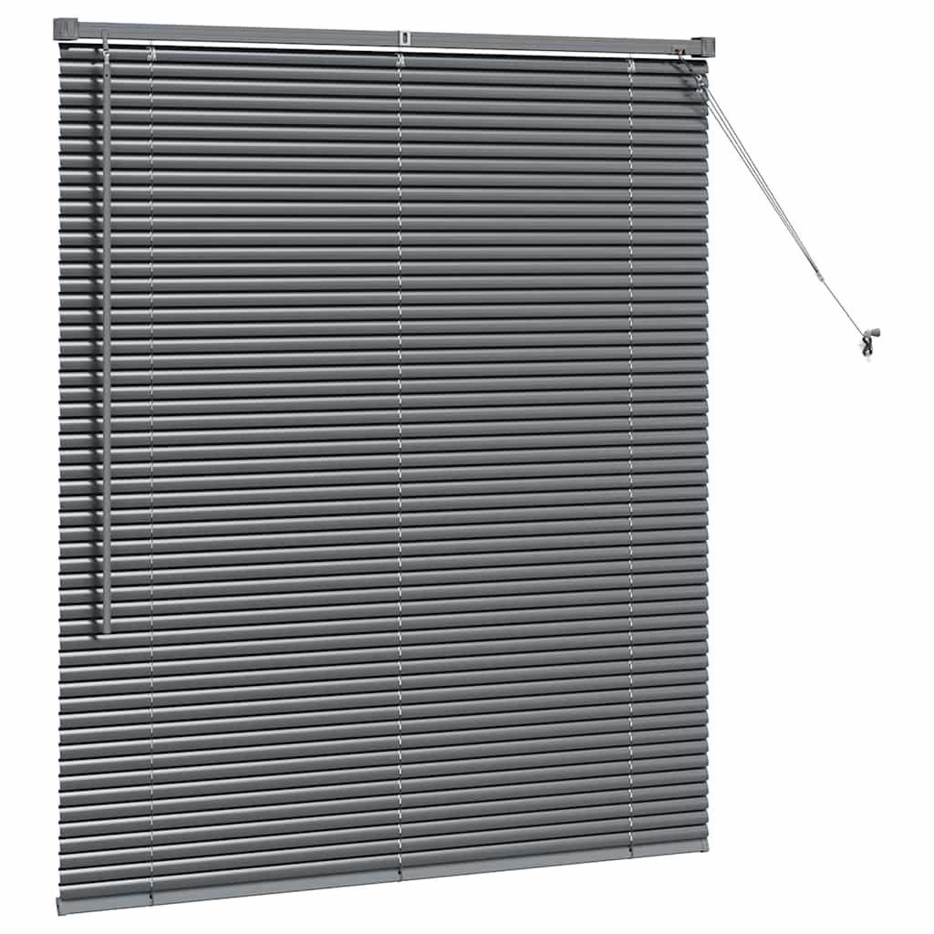 Venecijanski zastore Tamno siva 130 x 120 cm Aluminij