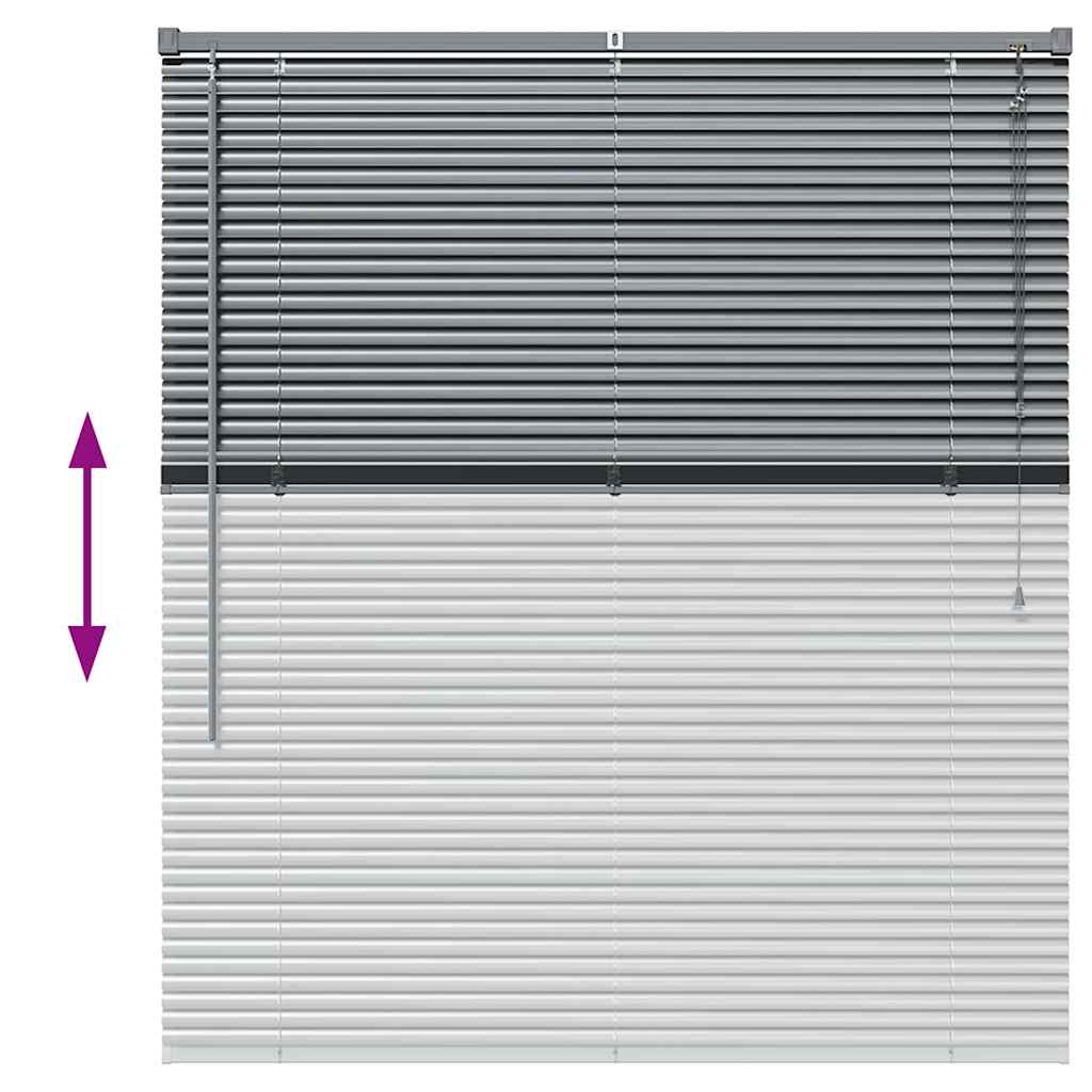 Venecijanski zastore Tamno siva 130 x 120 cm Aluminij