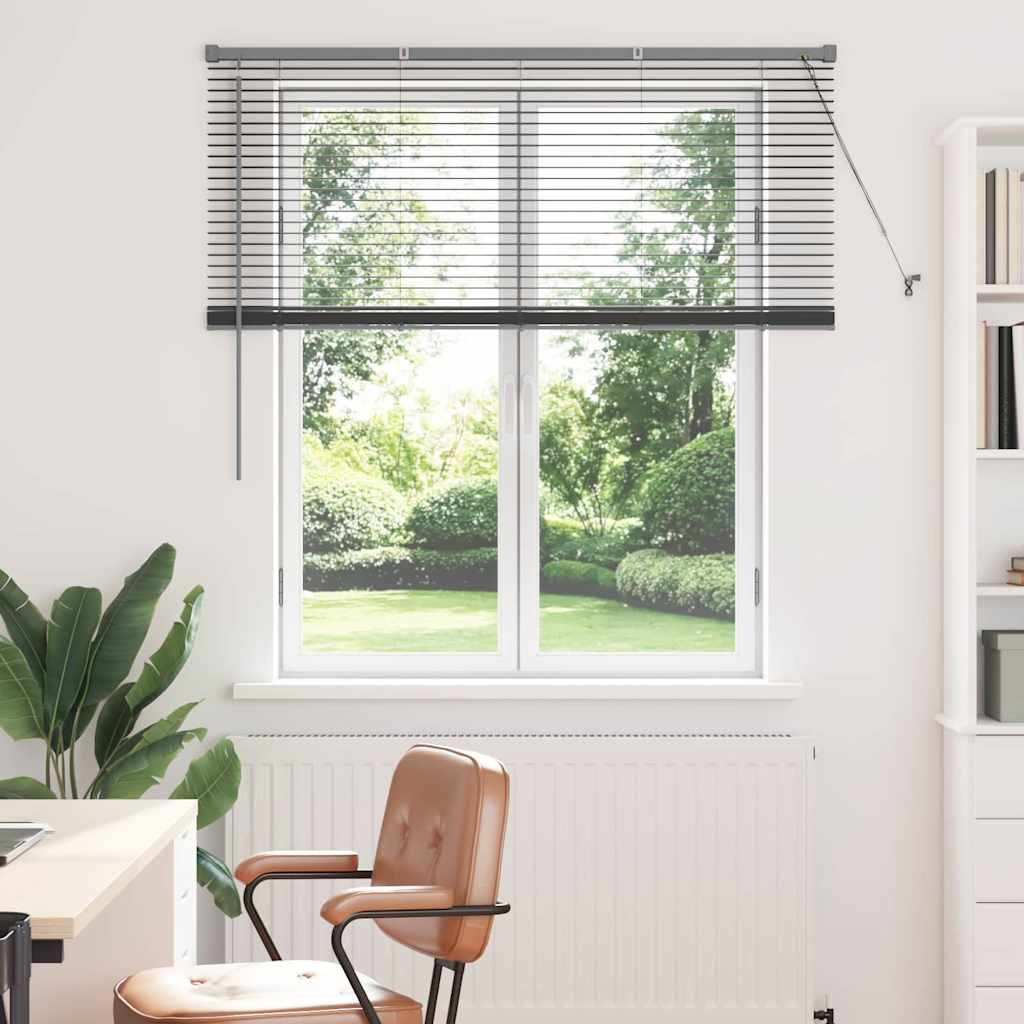 Venecijanski zastore Tamno siva 130 x 135 cm Aluminij