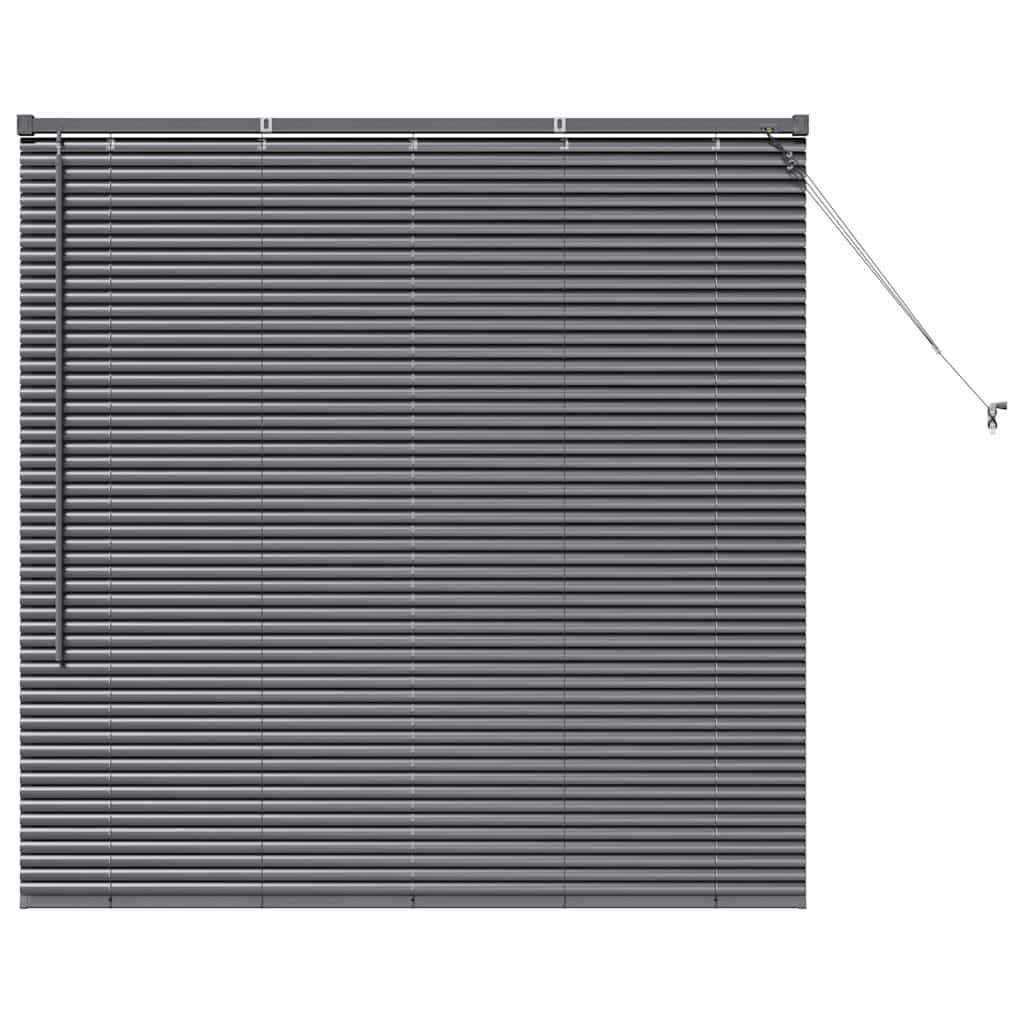 Venecijanski zastore Tamno siva 130 x 135 cm Aluminij