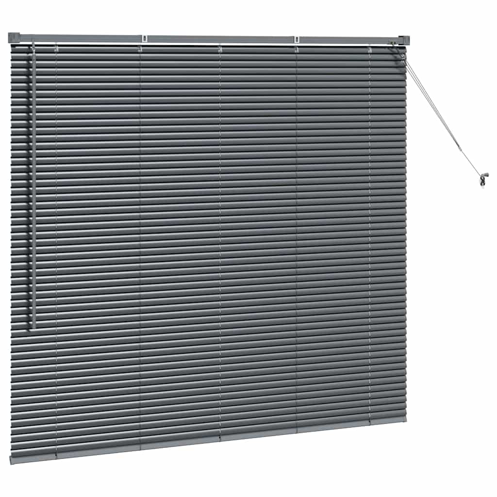 Venecijanski zastore Tamno siva 130 x 145 cm Aluminij