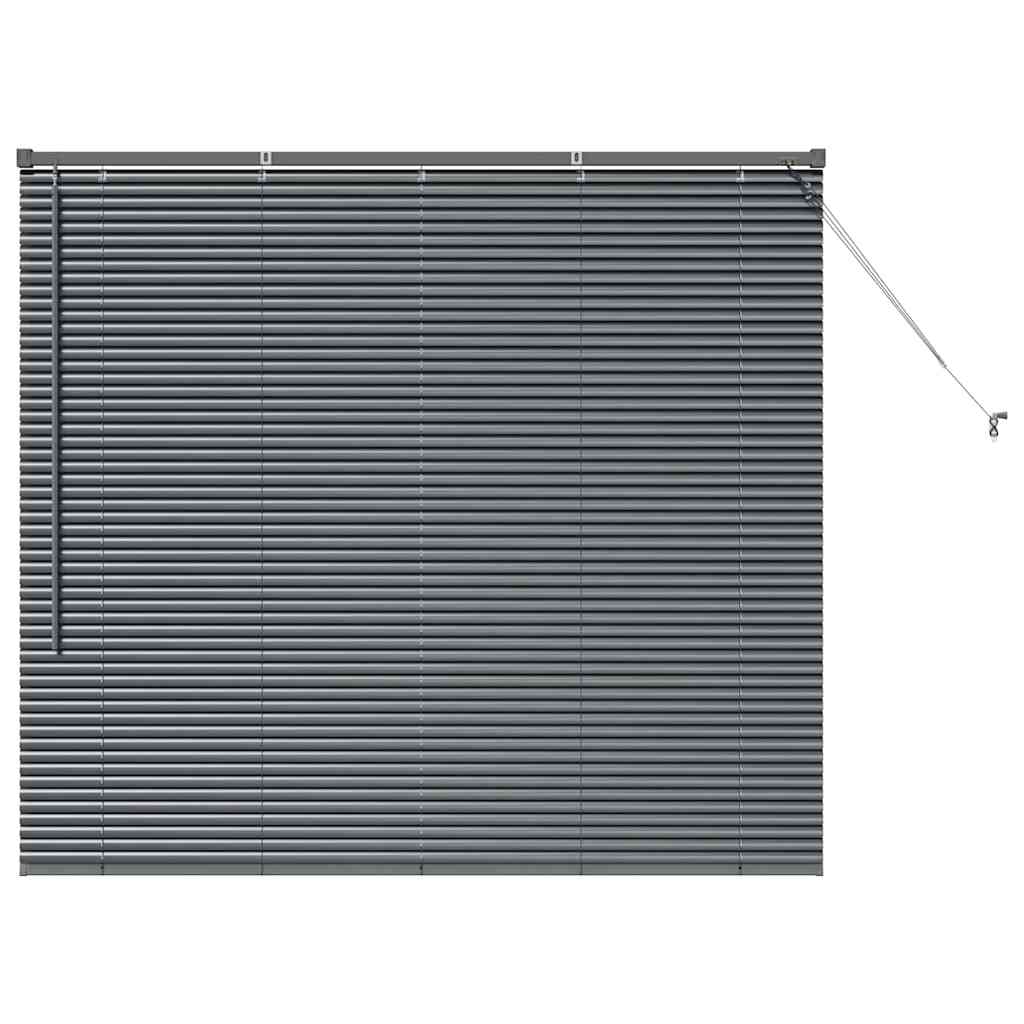 Venecijanski zastore Tamno siva 130 x 145 cm Aluminij