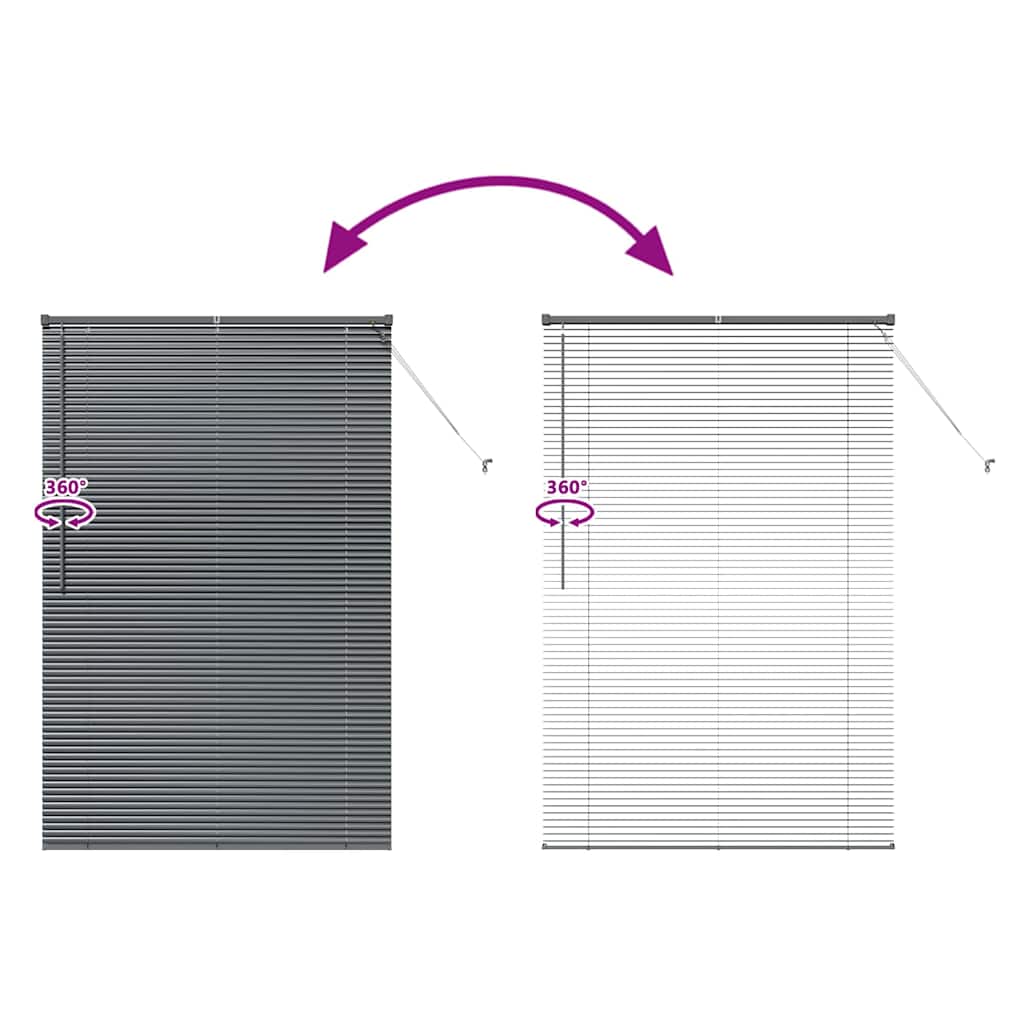 Venecijanski zastore Tamno siva 175 x 115 cm Aluminij