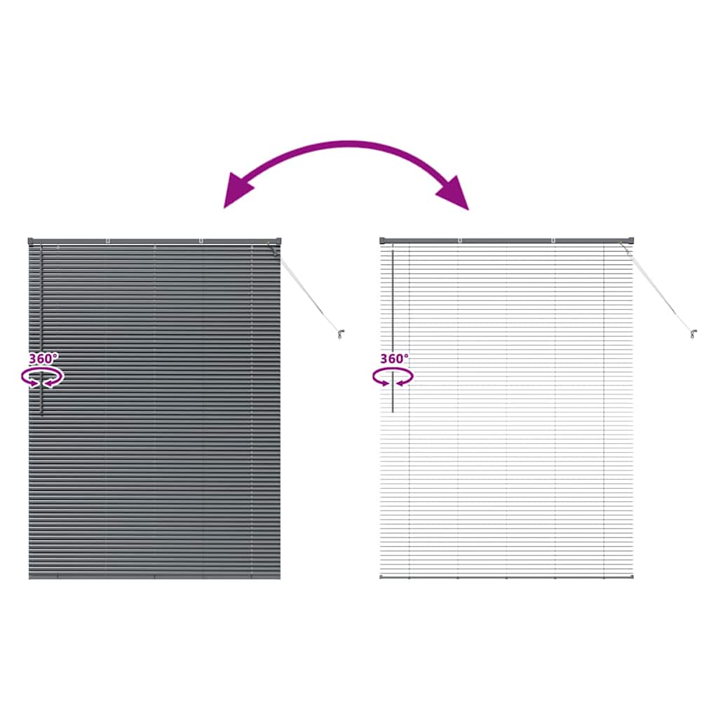 Venecijanski zastore Tamno siva 175 x 125 cm Aluminij
