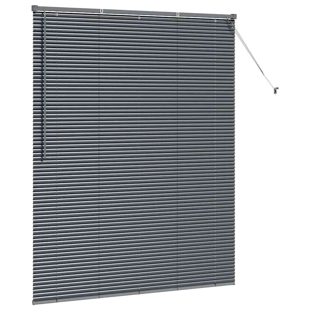 Venecijanski zastore Tamno siva 175 x 150 cm Aluminij