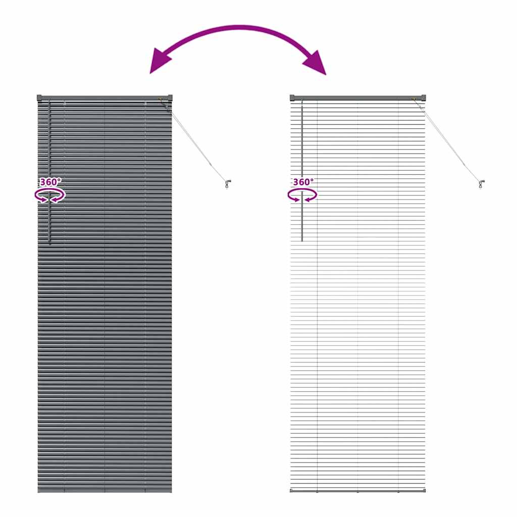 Venecijanski zastore Tamno siva 220 x 70 cm Aluminij