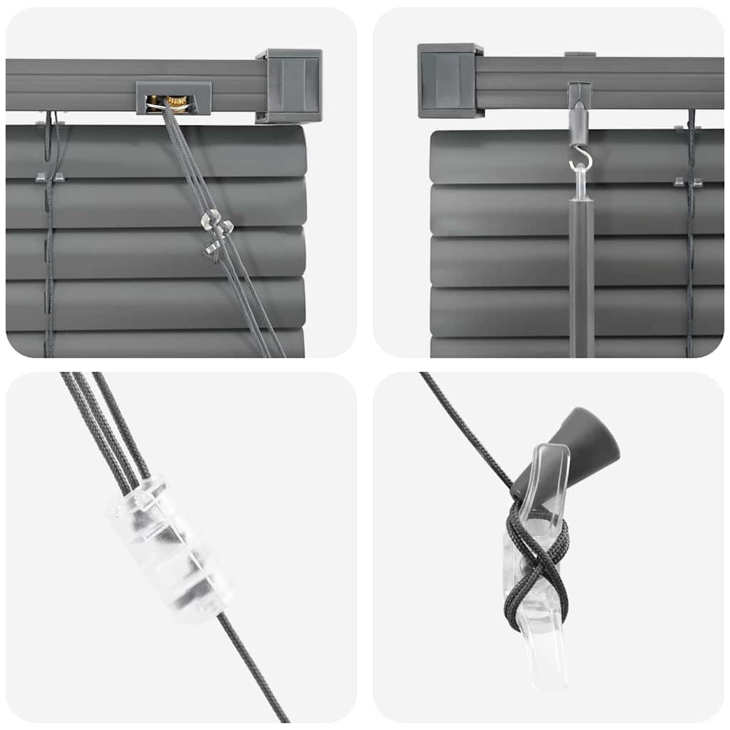 Venecijanski zastore Tamno siva 220 x 125 cm Aluminij