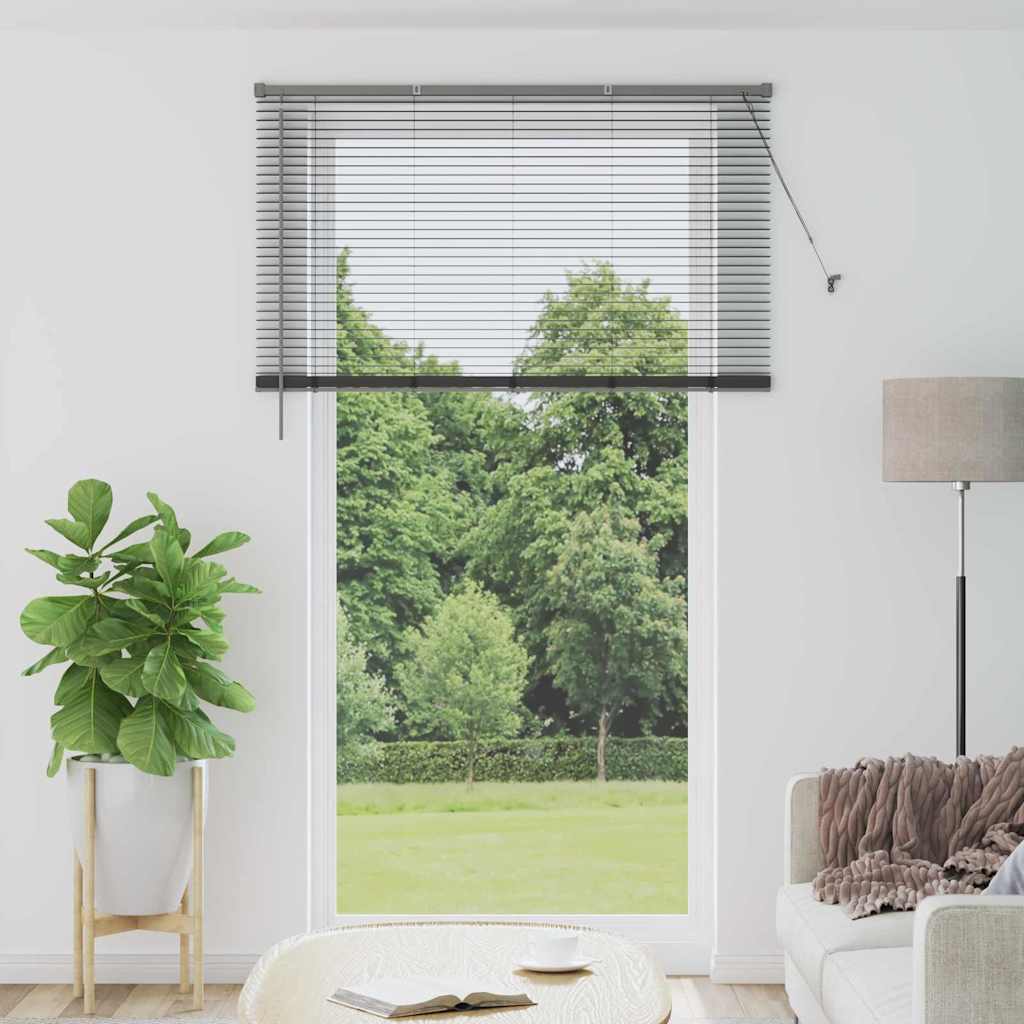 Venecijanski zastore Tamno siva 220 x 125 cm Aluminij