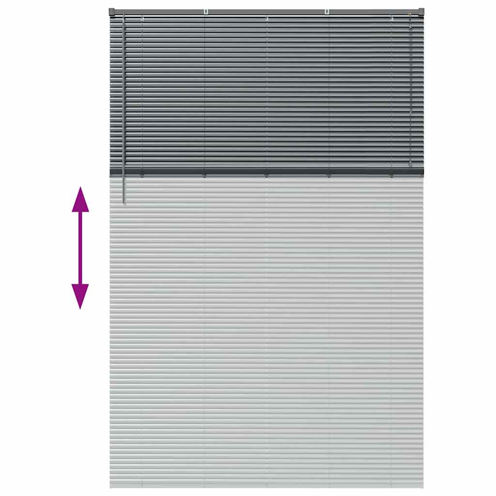 Venecijanski zastore Tamno siva 220x150cm Aluminij