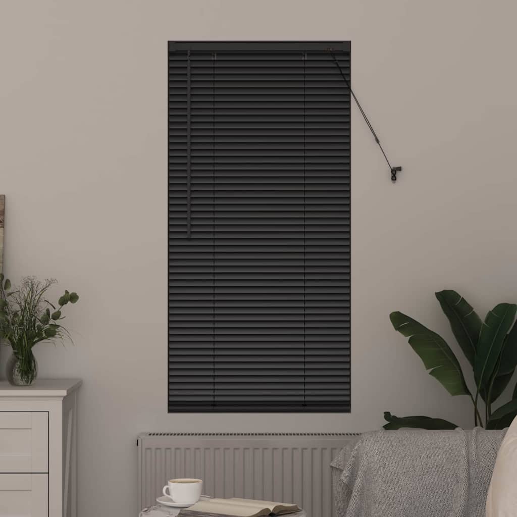 Venecijanski zastore Crna 60 x 2,5 x 130 cm Aluminij
