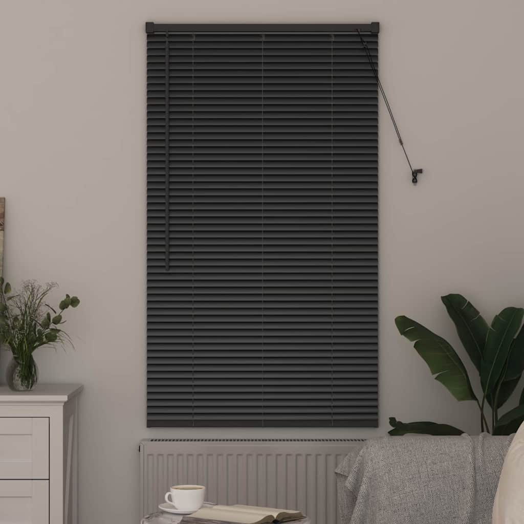 Venecijanski zastore Crna 130 x 70 cm Aluminij