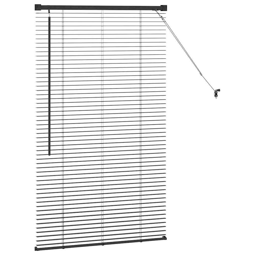 Venecijanski zastore Crna 130 x 70 cm Aluminij