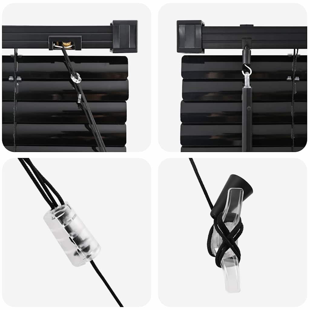 Venecijanski zastore Crna 130 x 80 cm Aluminij