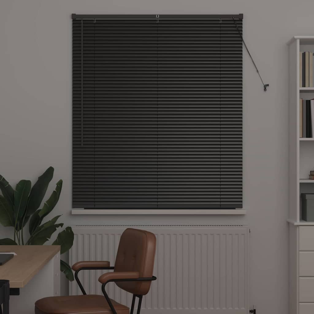 Venecijanski zastore Crna 130 x 110 cm Aluminij