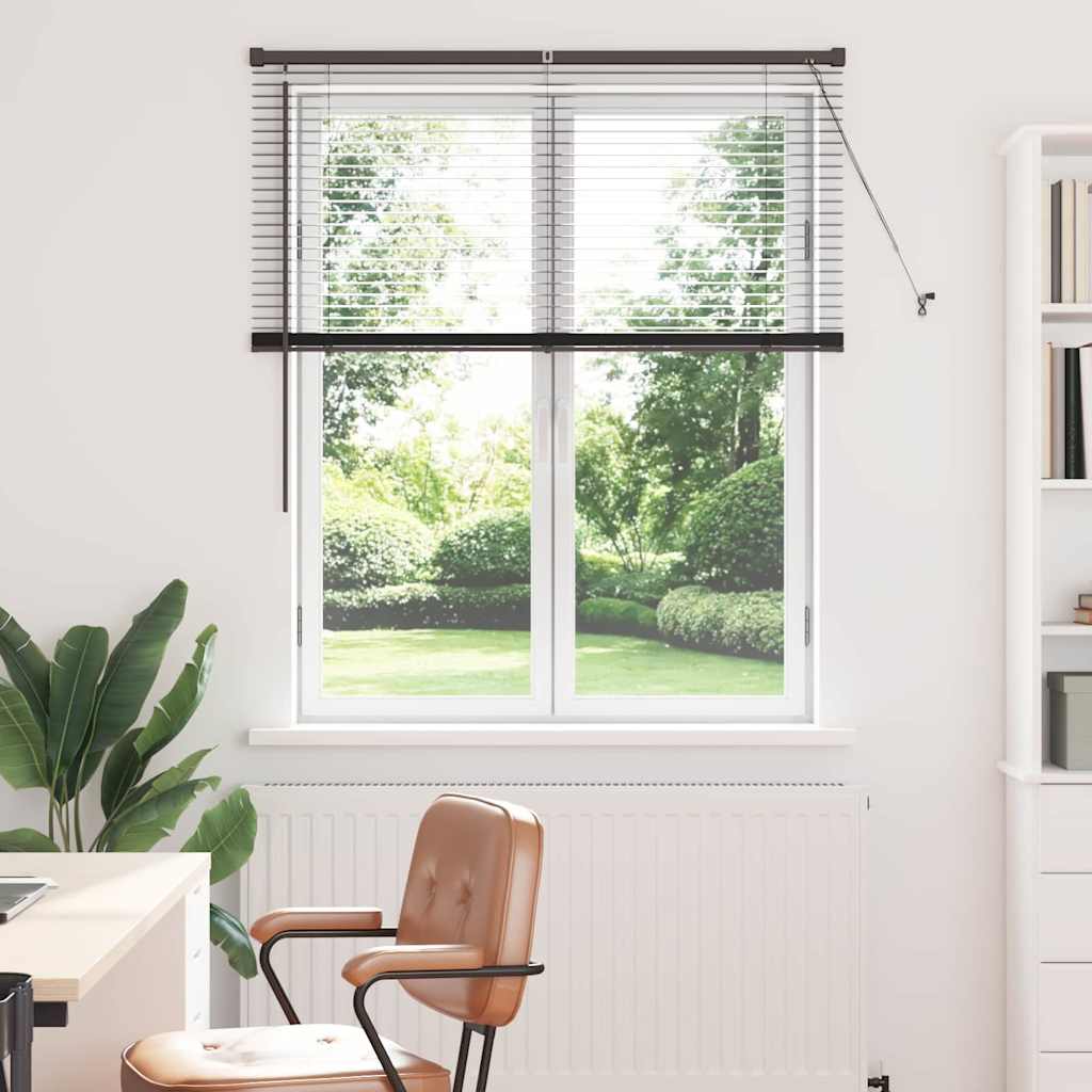 Venecijanski zastore Crna 130 x 115 cm Aluminij