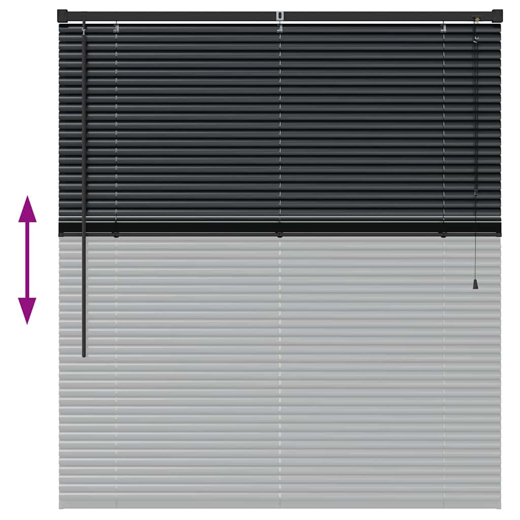 Venecijanski zastore Crna 130 x 115 cm Aluminij