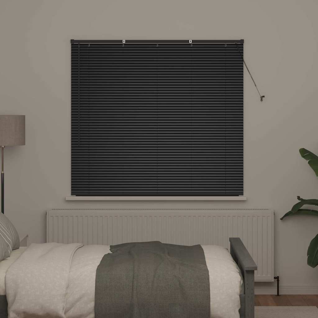 Venecijanski zastore Crna 130 x 140 cm Aluminij