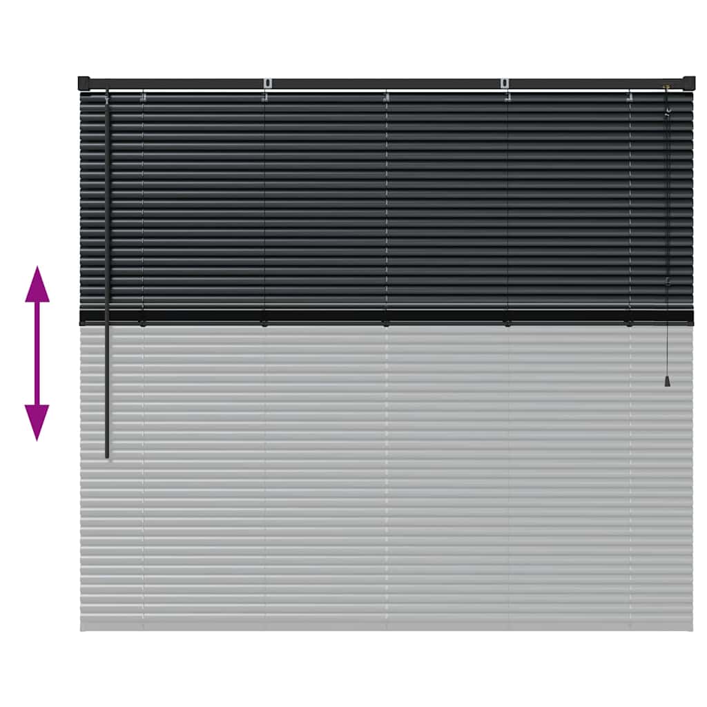 Venecijanski zastore Crna 130 x 140 cm Aluminij