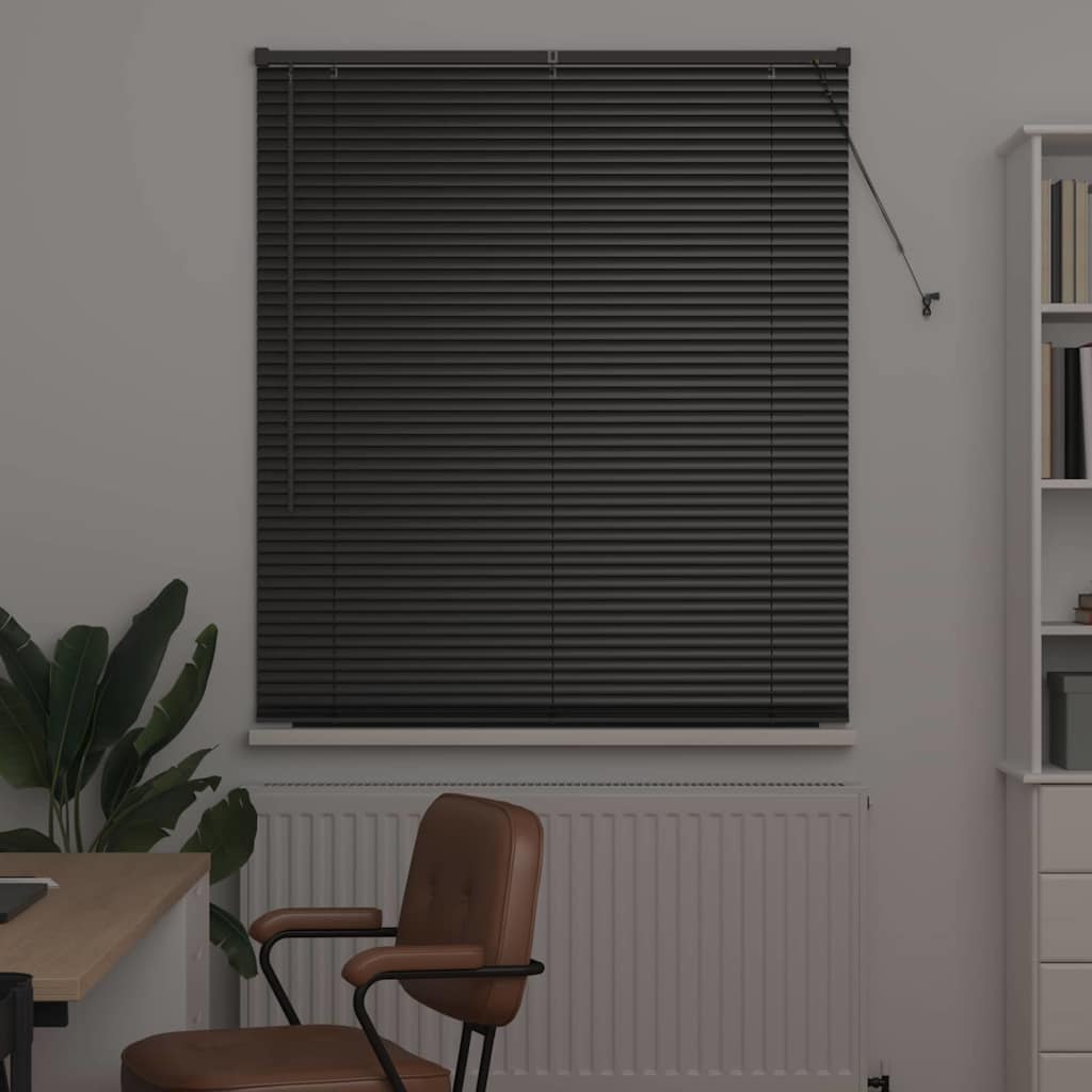Venecijanski zastore Crna 175 x 115 cm Aluminij