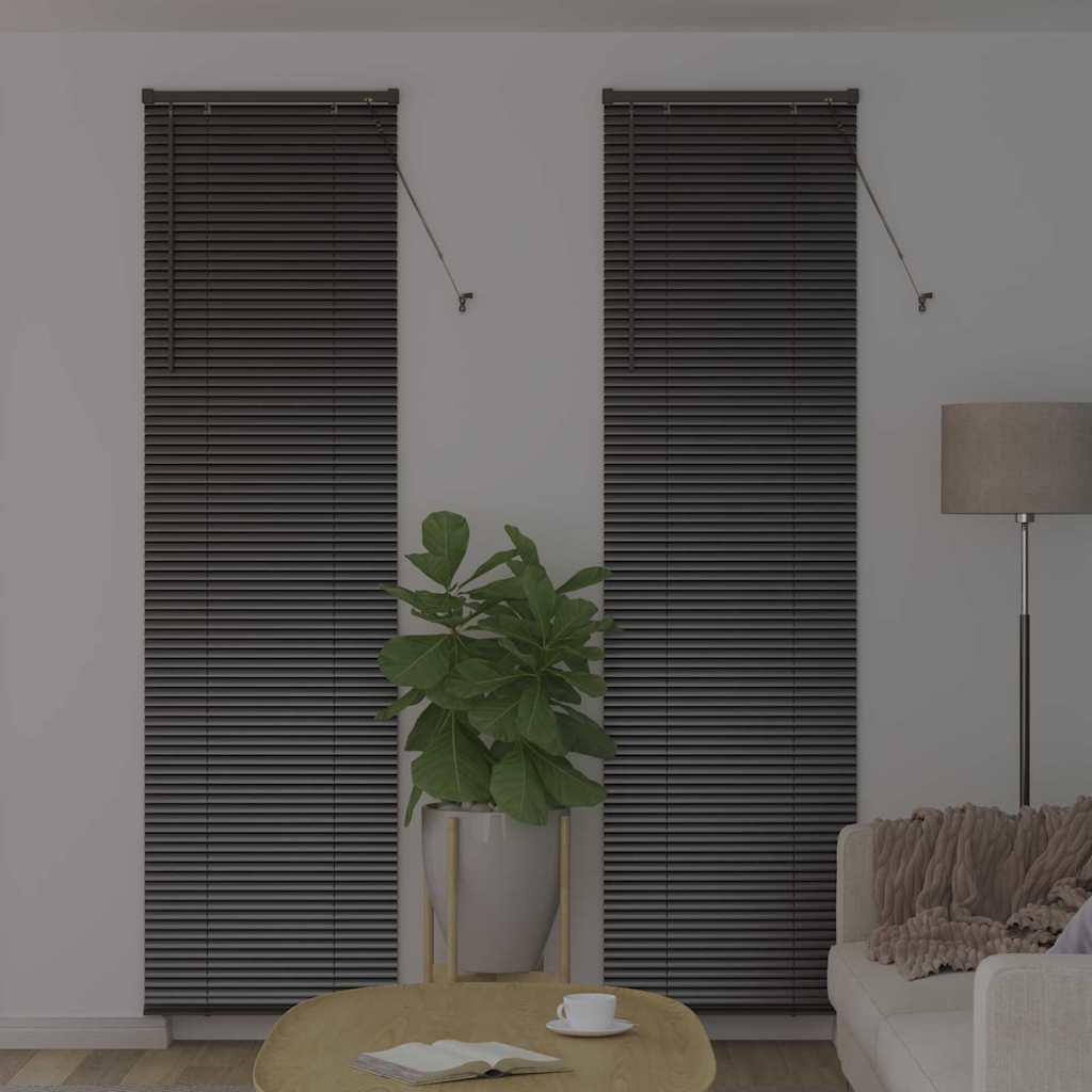 Venecijanski zastore Crna 220 x 55 cm Aluminij