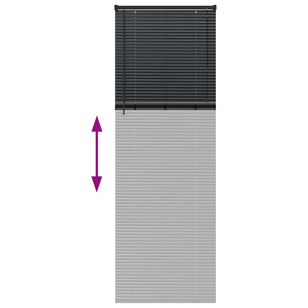 Venecijanski zastore Crna 220 x 75 cm Aluminij