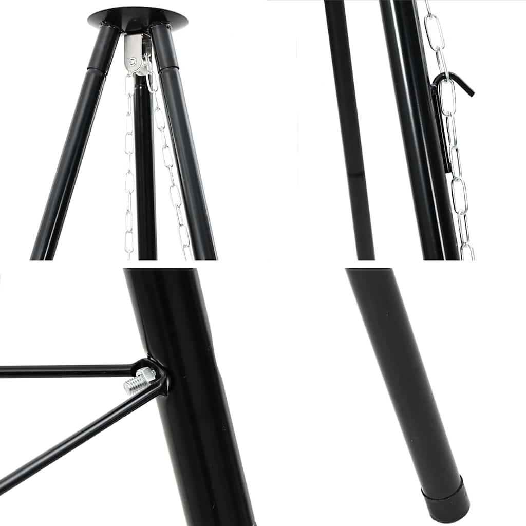 Tripod za logorsku vatru 2 pcs Crna Čelik