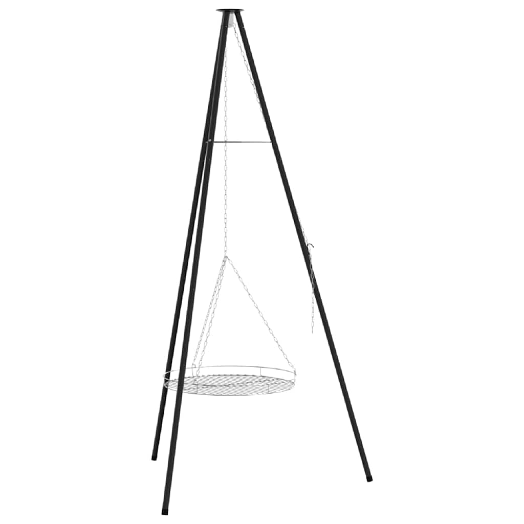 Tripod za logorsku vatru 2 pcs Crna Čelik
