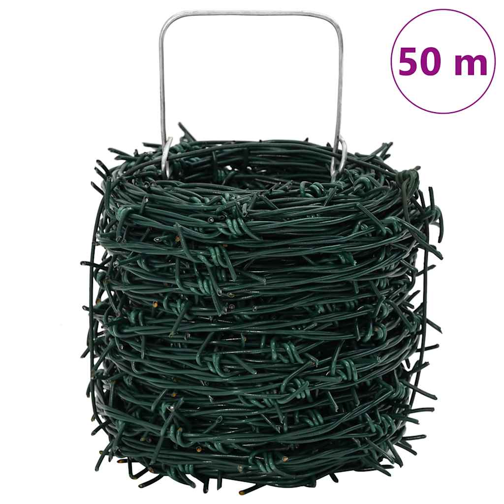 Bodljikava žica Zelena 50 m Čelik vruće galvaniziran