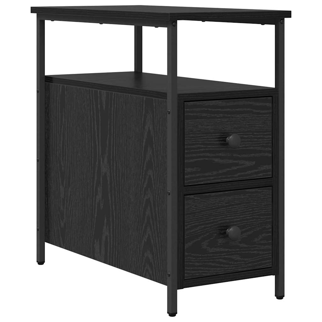 Noćni ormar Crni hrast 30 x 60 x 60 cm Konstruirano drvo