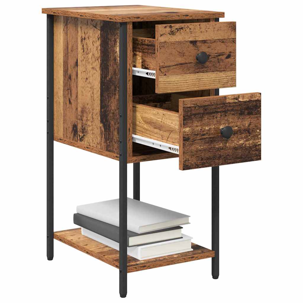 Noćni ormar 2 pcs Staro drvo 32 x 42 x 70 cm Konstruirano drvo