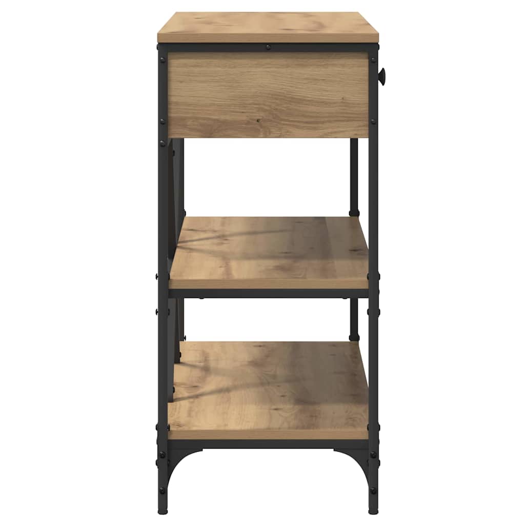 Konzolna stolica s ladicama Smeđa 100 x 34,5 x 75 cm boja drva
