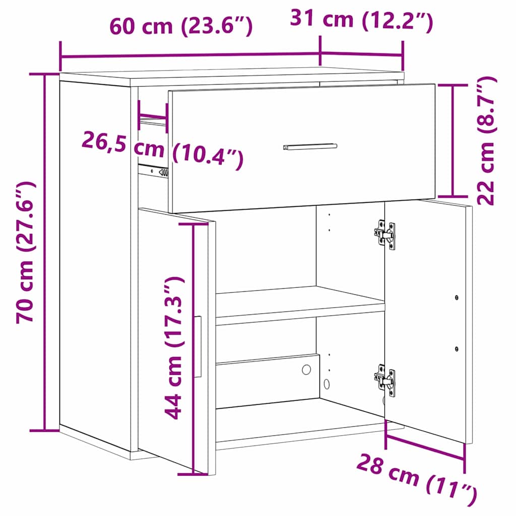 Kreveta s ladicama Staro drvo 60 x 31 x 70 cm Konstruirano drvo