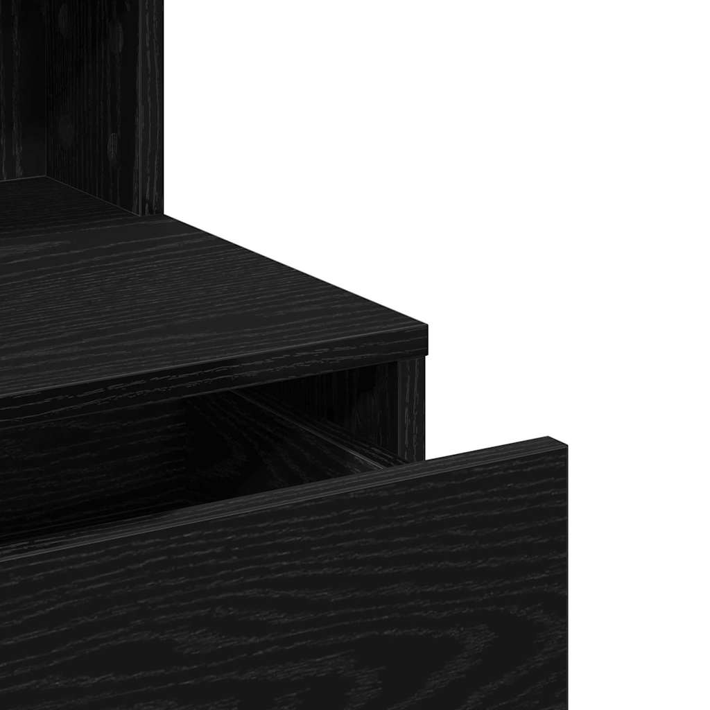 Toaletni stol Crni hrast 80 x 41 x 134,5 cm Konstruirano drvo