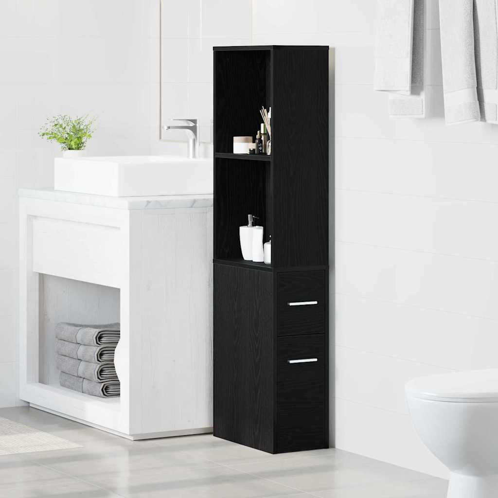 Set namještaja za kupaonicu Zidne Crni hrast 22 x 41 x 135 cm