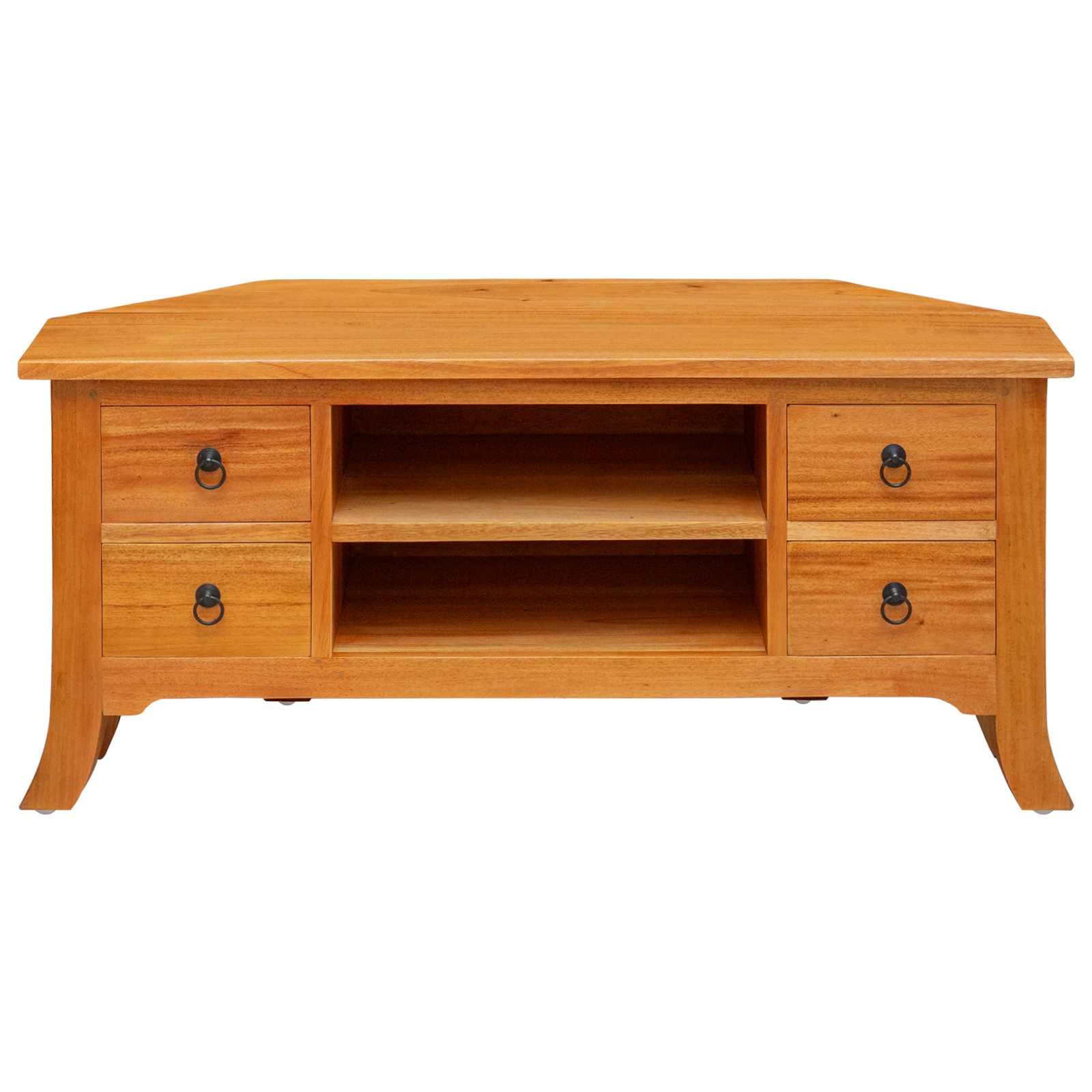 TV ormar Prirodna 100 x 40,5 x 46 cm Čvrsto mahagonijsko drvo
