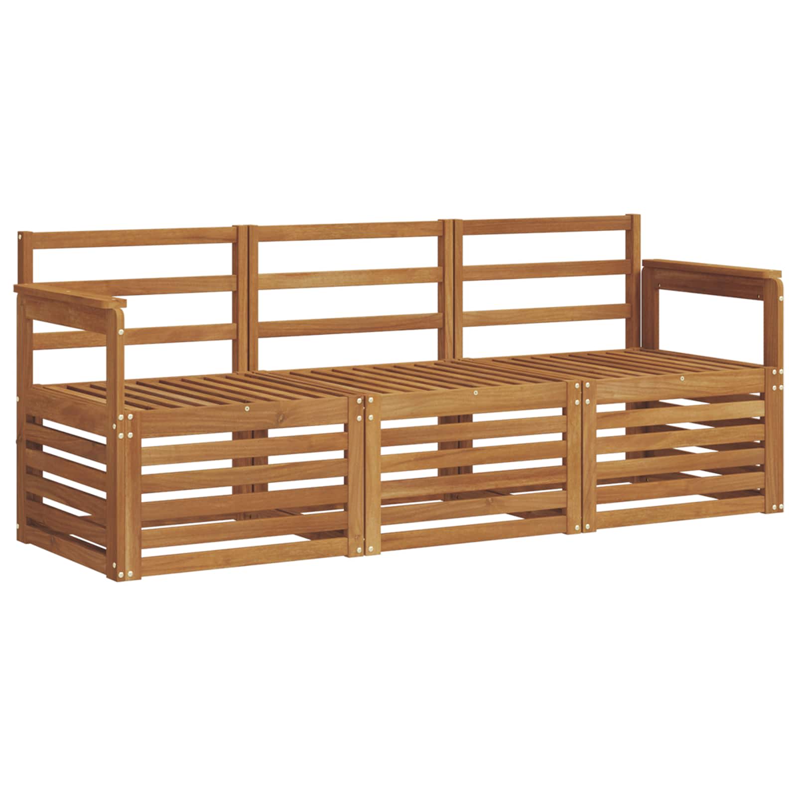Setovi sofa 3 pcs Prirodna Čvrsto drvo akacije