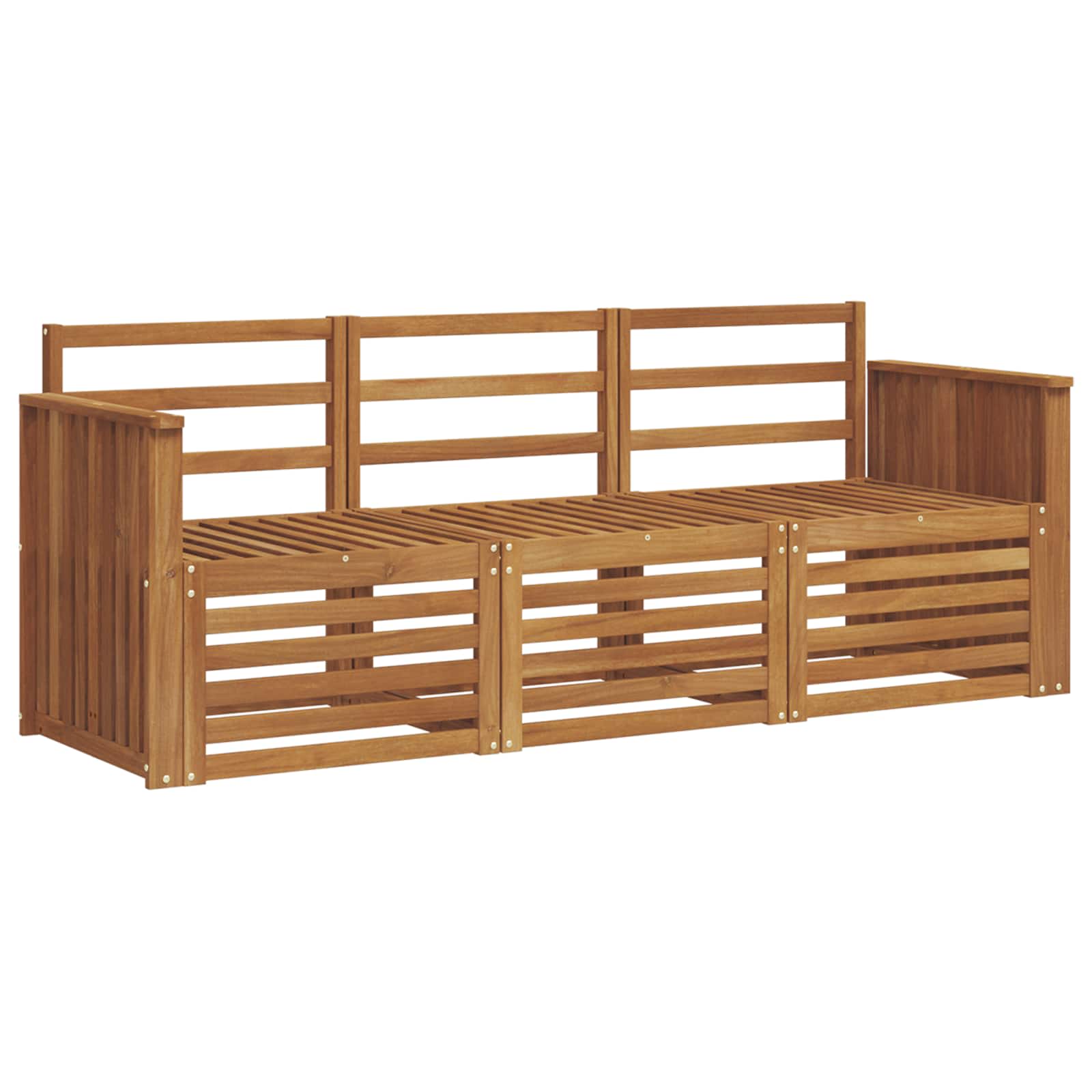Setovi sofa 3 pcs Prirodna Čvrsto drvo akacije