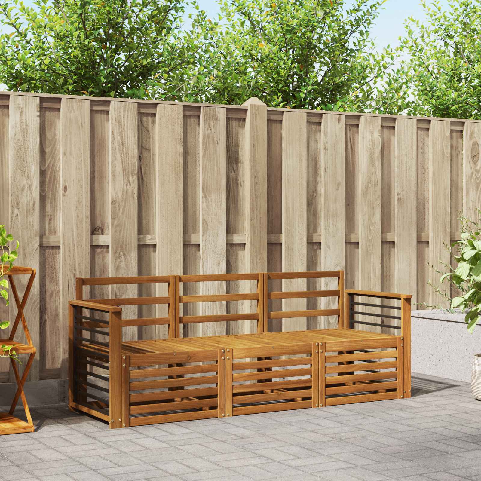 Setovi sofa 3 pcs Čvrsto drvo akacije