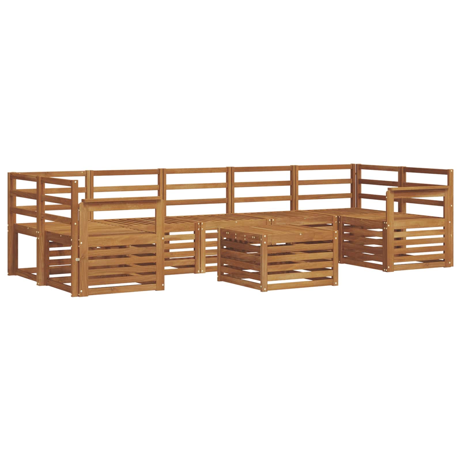 Setovi sofa 8 pcs Prirodna Čvrsto drvo akacije