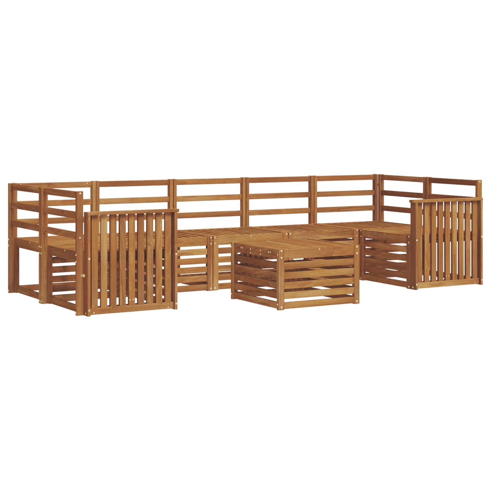 Setovi sofa 8 pcs Prirodna Čvrsto drvo akacije