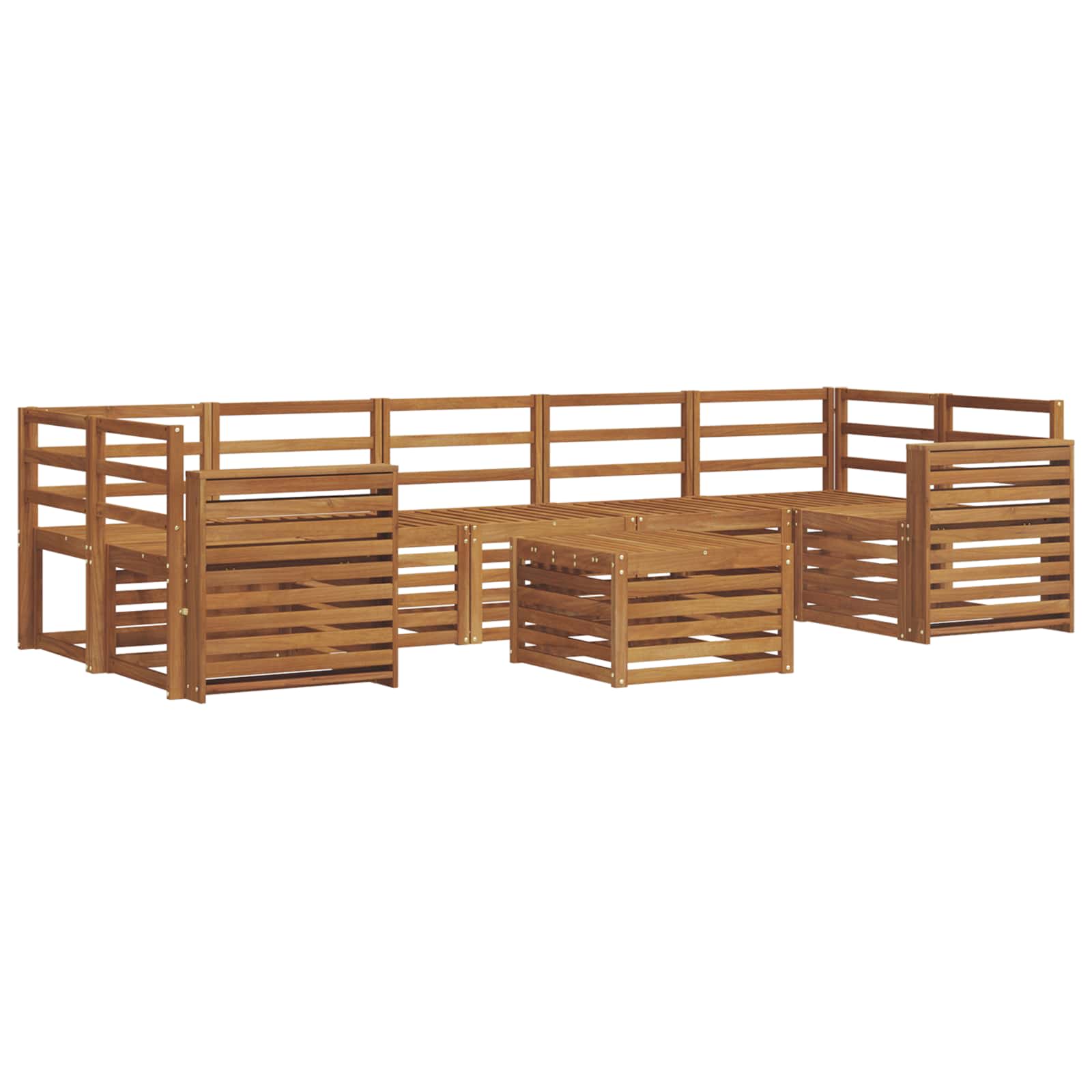 Setovi sofa 8 pcs Prirodna Čvrsto drvo akacije