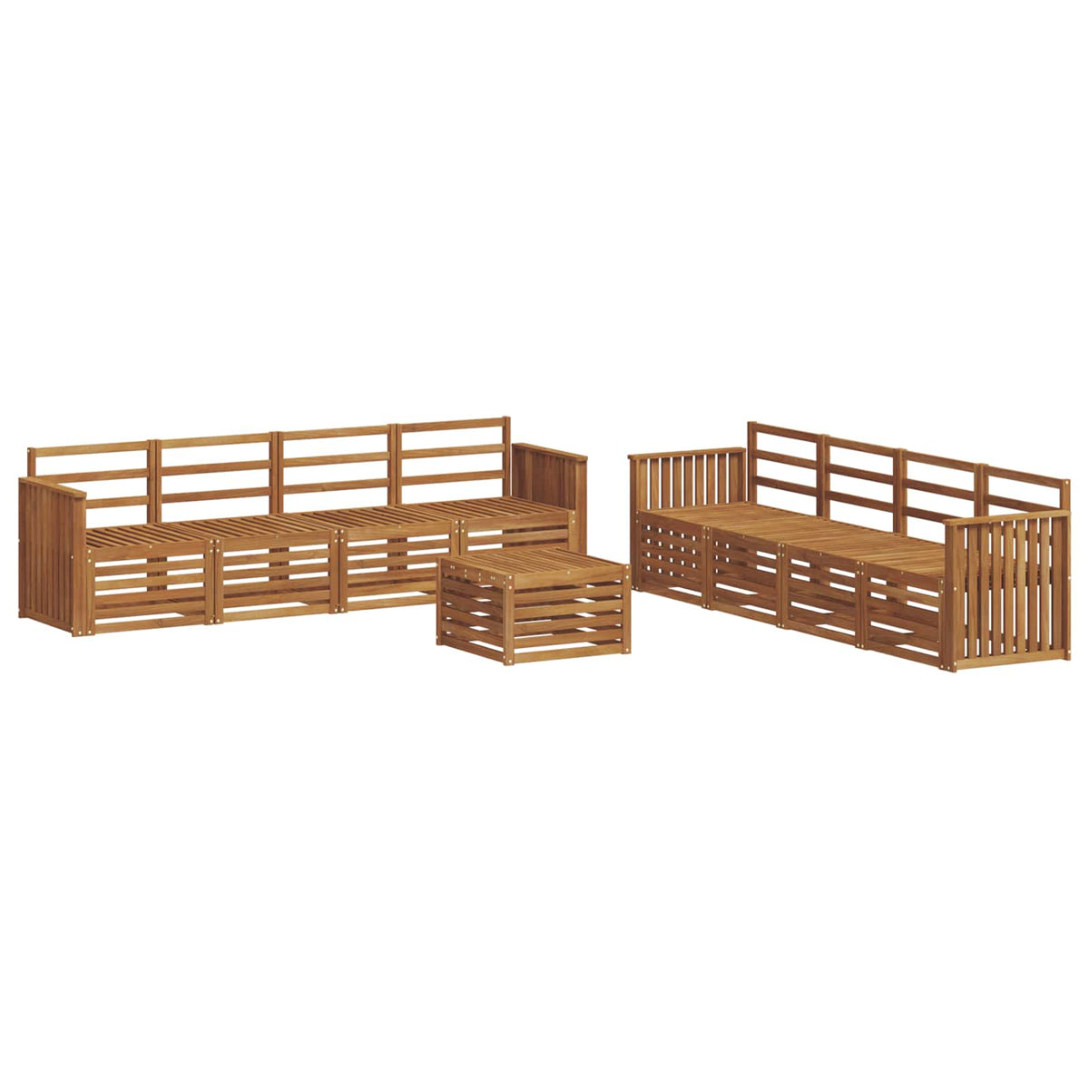 Set vanjskih sofa 9 kom. Prirodna
