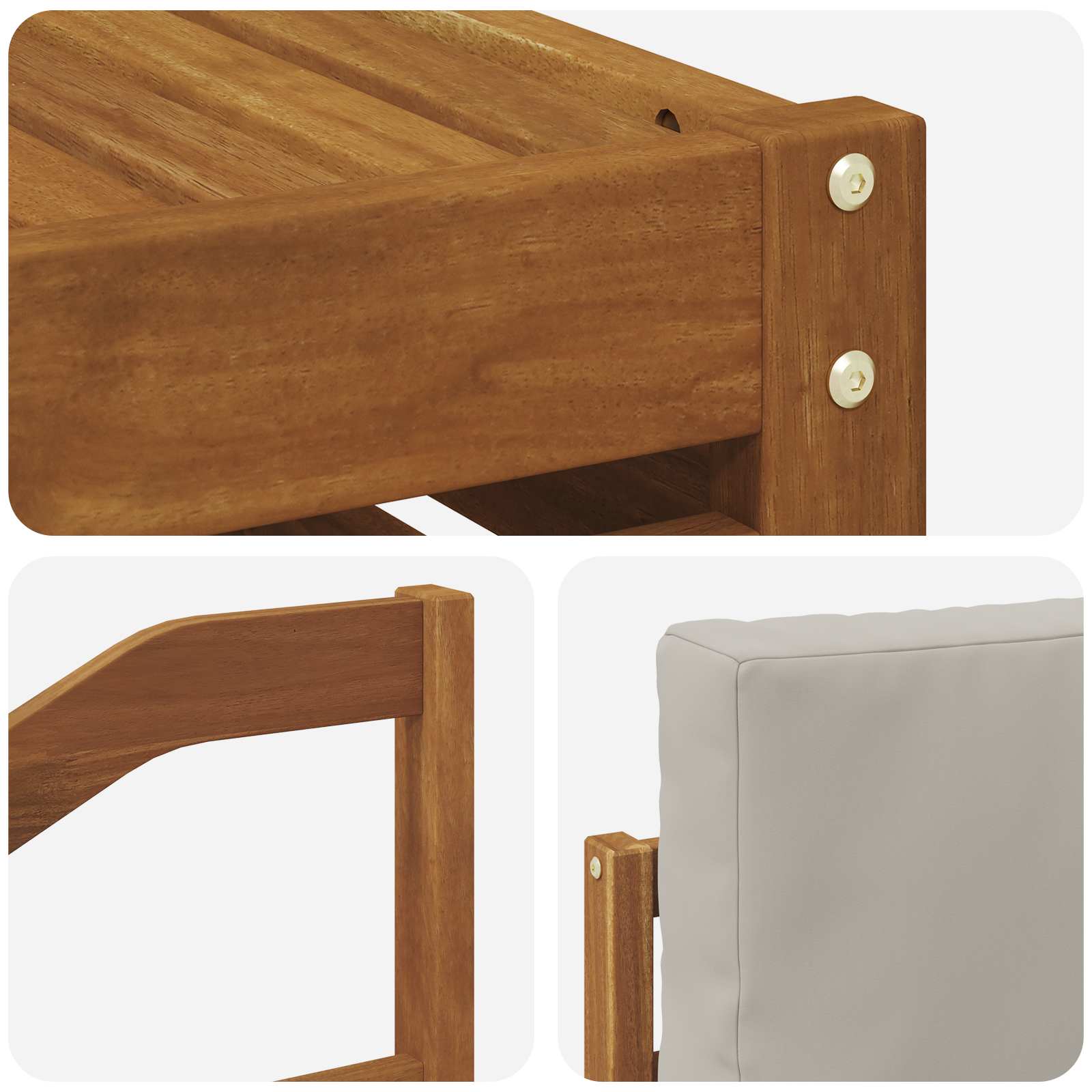 Set vanjskih sofa 9 kom. Prirodna i svjetlosiva