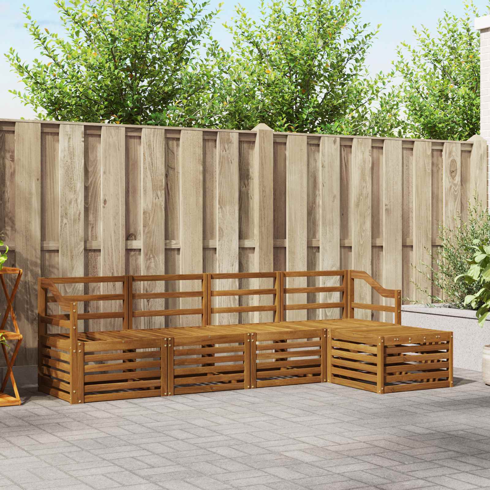 Set vanjskih sofa 5 pcs Prirodna