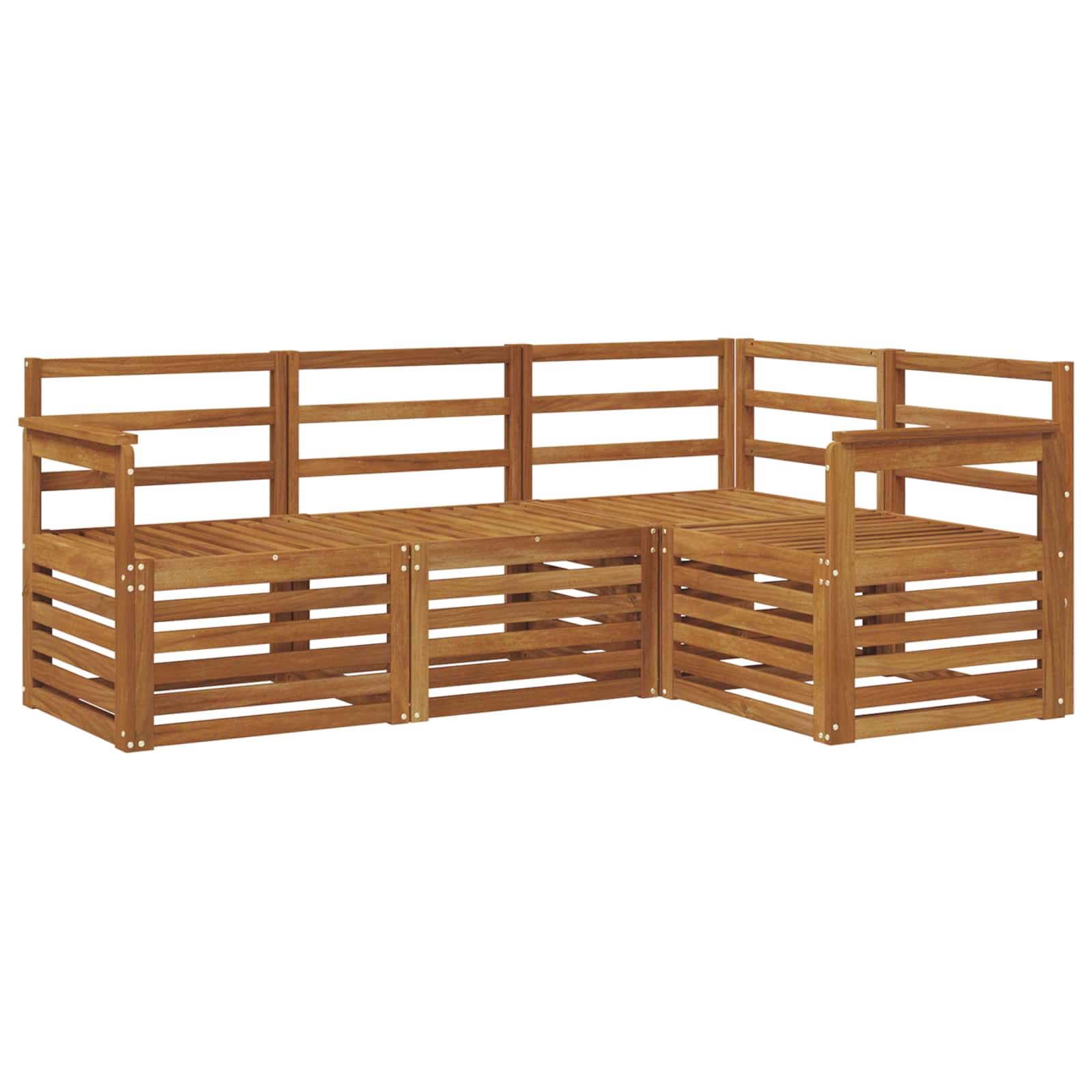 Setovi sofa 4 pcs Prirodna Čvrsto drvo akacije