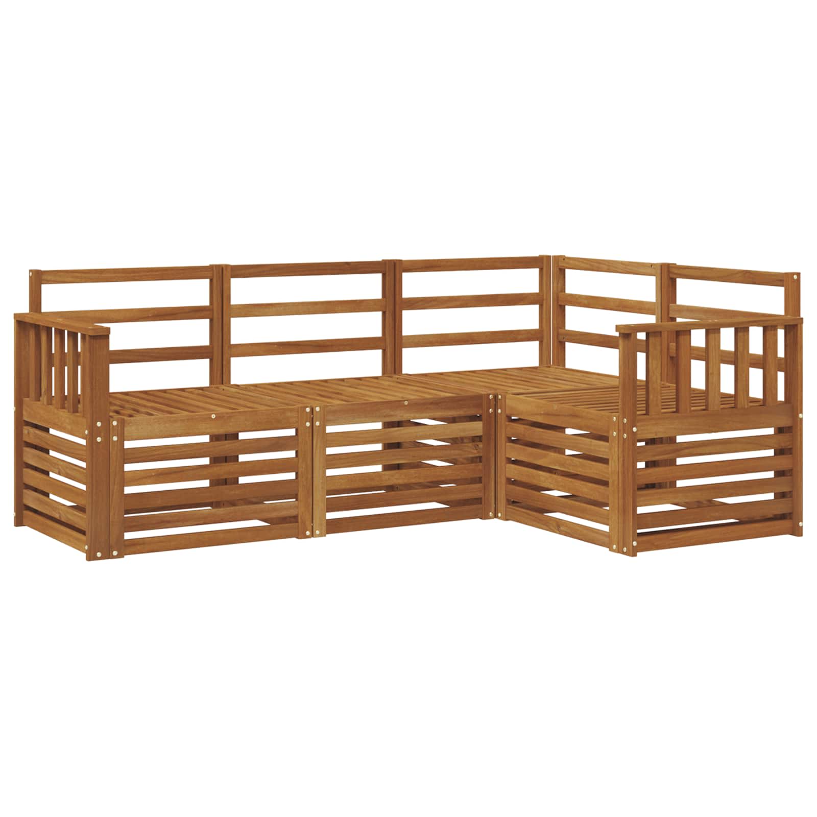 Setovi sofa 4 pcs Prirodna Čvrsto drvo akacije