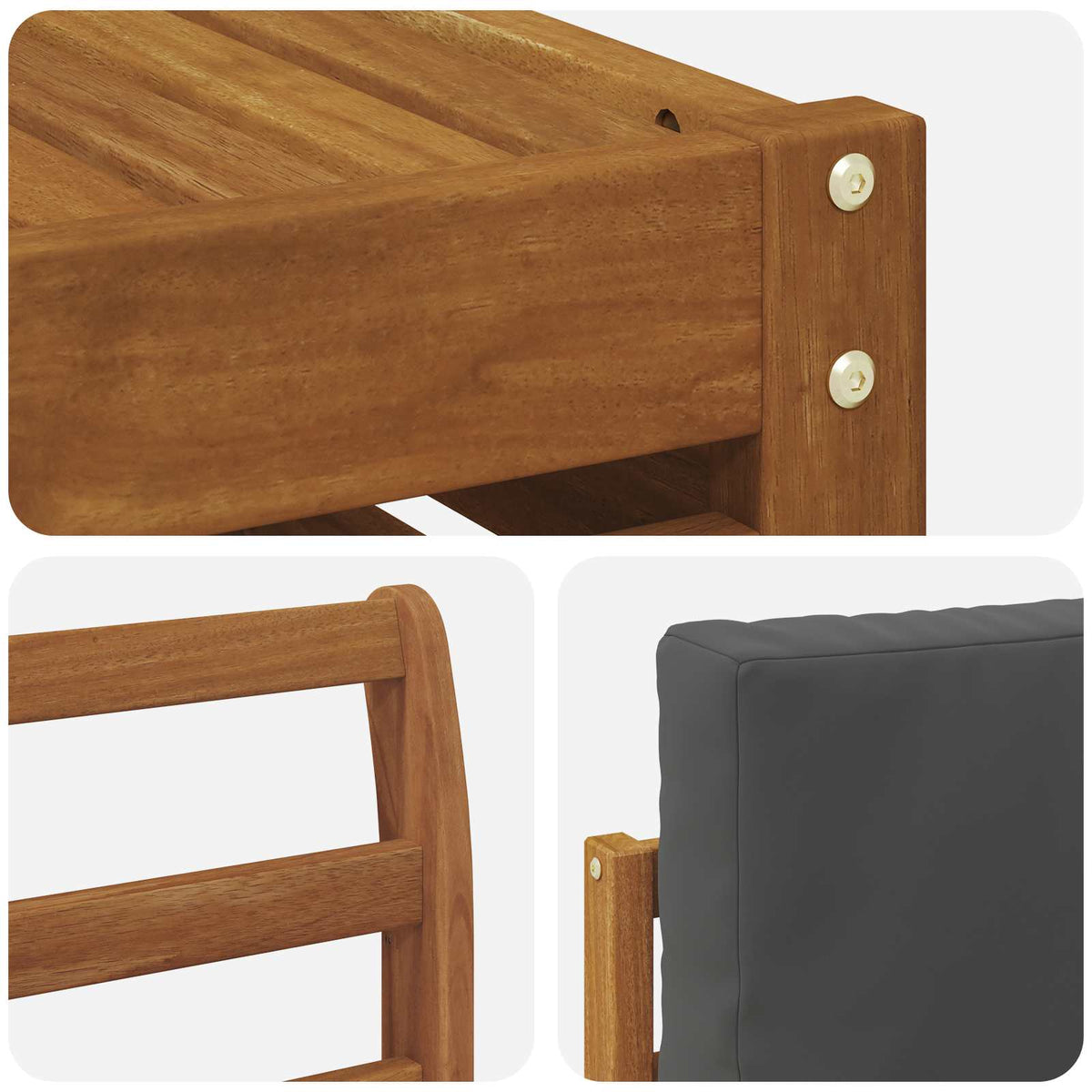 Set vanjskih sofa 5 kom. Prirodna i antracit Poliester