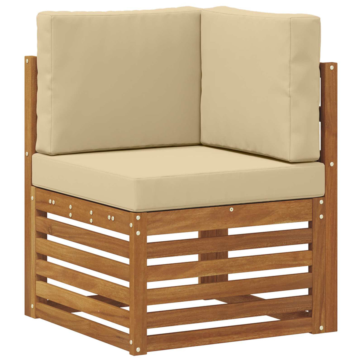 Set vanjskih sofa 6 kom. Prirodna i bež Poliester